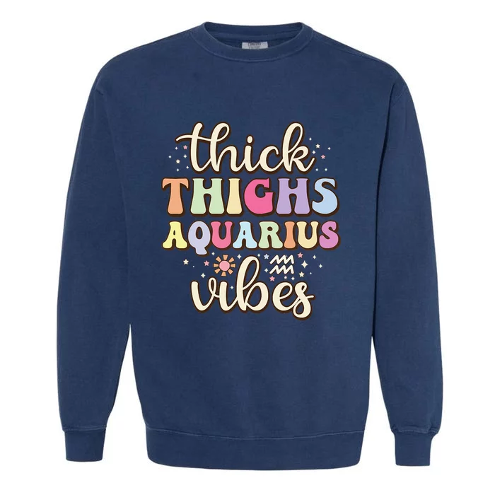 January February birthday astrology Aquarius Zodiac sign Garment-Dyed Sweatshirt