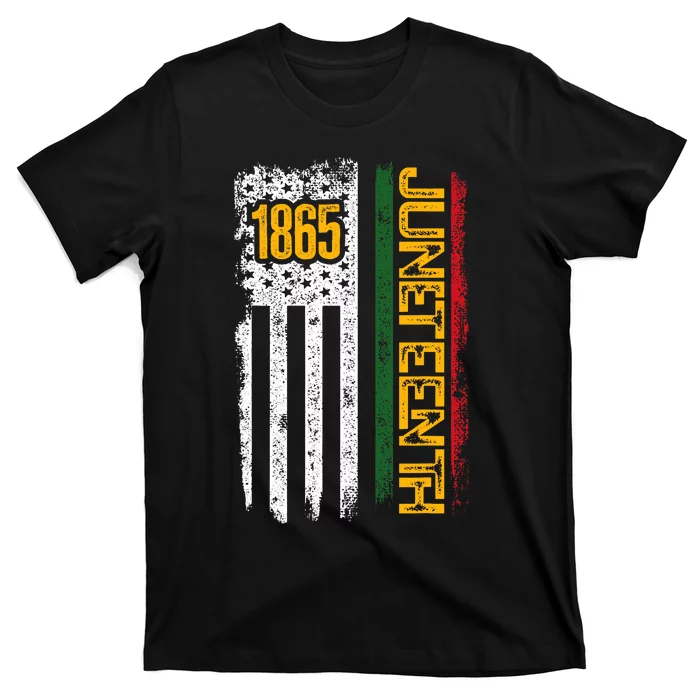 Juneteenth Flag Black History Vintage 1865 Juneteenth T-Shirt