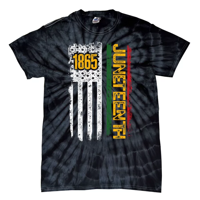 Juneteenth Flag Black History Vintage 1865 Juneteenth Tie-Dye T-Shirt