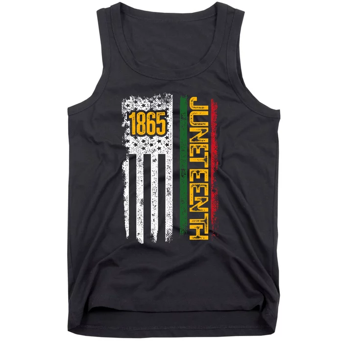 Juneteenth Flag Black History Vintage 1865 Juneteenth Tank Top