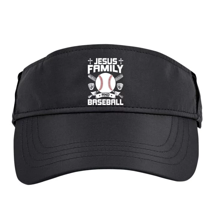 Jesus, Family & Baseball Lover Adult Drive Performance Visor