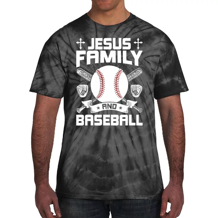 Jesus, Family & Baseball Lover Tie-Dye T-Shirt