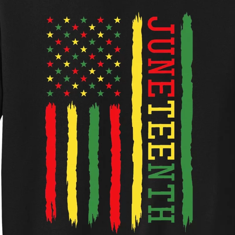 Juneteenth Flag Black Freedom 1865 Tall Sweatshirt