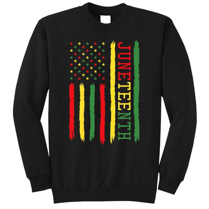 Juneteenth Flag Black Freedom 1865 Tall Sweatshirt