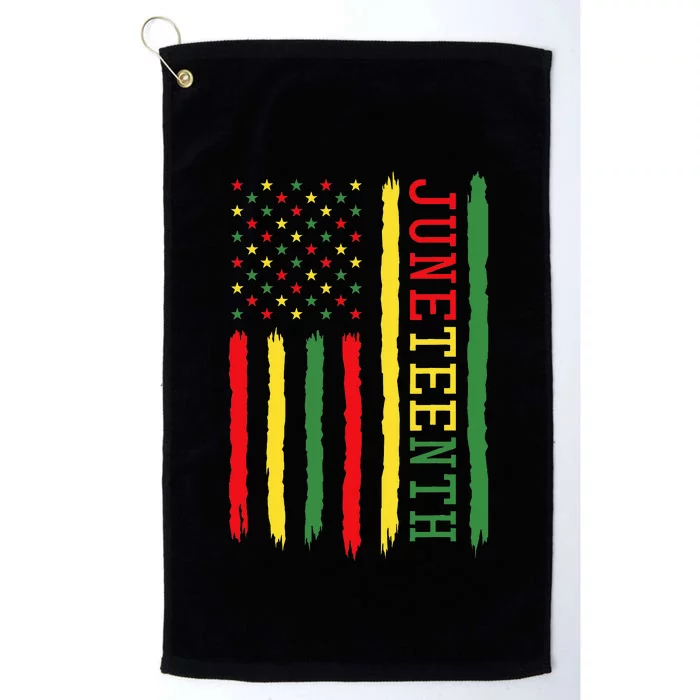 Juneteenth Flag Black Freedom 1865 Platinum Collection Golf Towel