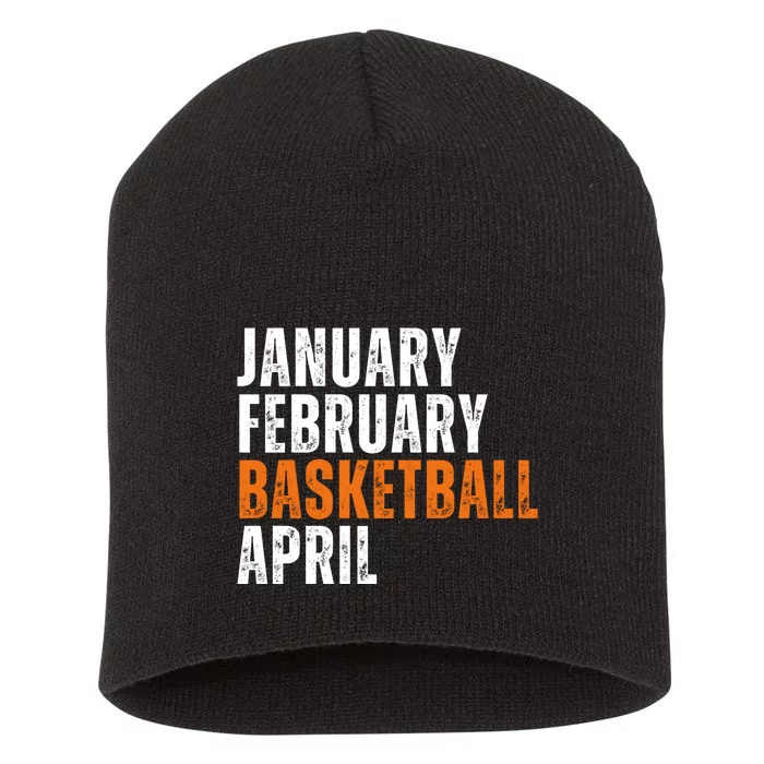 January February Basketball April Madness Short Acrylic Beanie