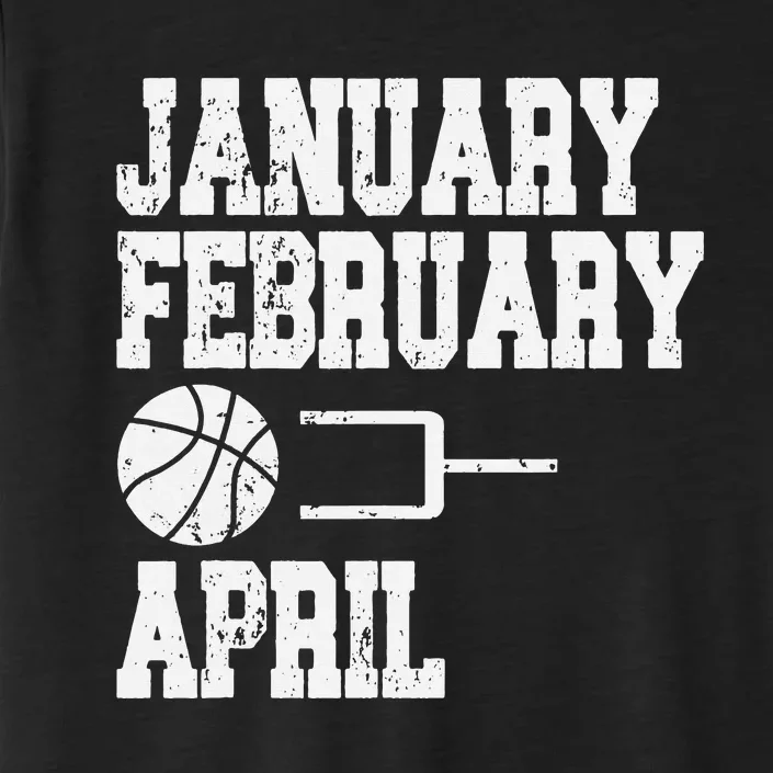 January February Basketball April Funny Basketball Season ChromaSoft Performance T-Shirt