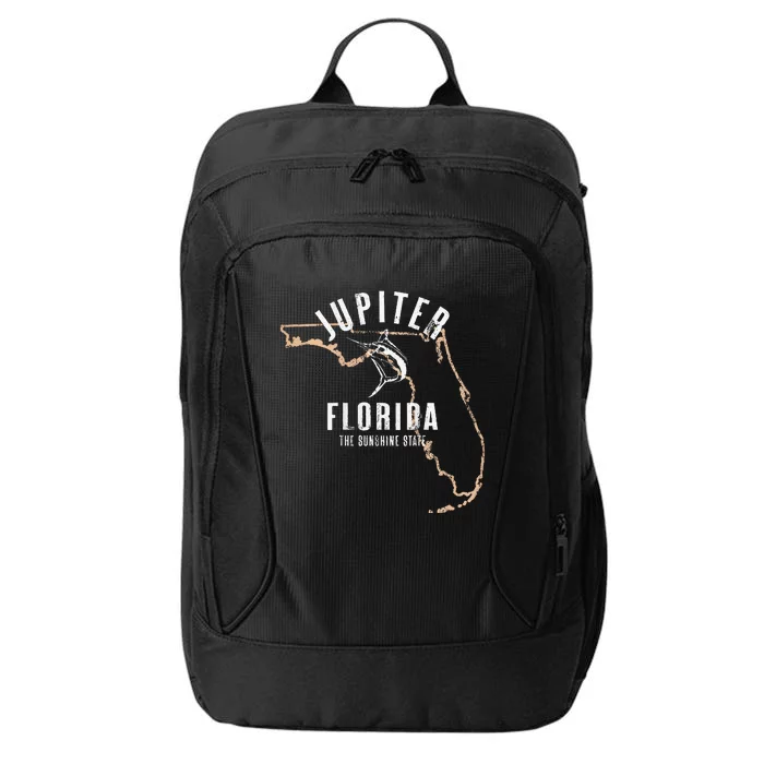 Jupiter Florida Beach Fl Retro Vintage Beach Front & Back City Backpack