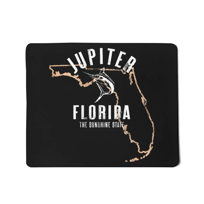 Jupiter Florida Beach Fl Retro Vintage Beach Front & Back Mousepad