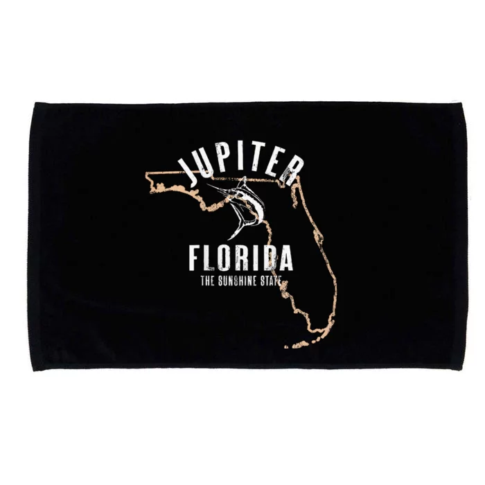 Jupiter Florida Beach Fl Retro Vintage Beach Front & Back Microfiber Hand Towel