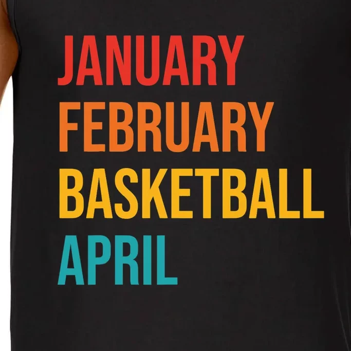 January February Basketball April Funny Retro Apparel Comfort Colors® Tank Top