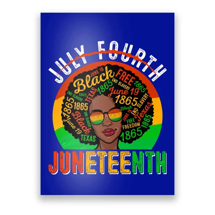 Juneteenth Flag Blm Afro June 19 1865 African American Gift Poster