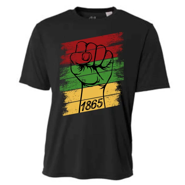 Juneteenth Fist Black Independence Day Melanin African Pride Gift Cooling Performance Crew T-Shirt