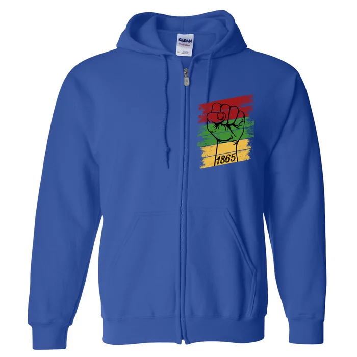 Juneteenth Fist Black Independence Day Melanin African Pride Gift Full Zip Hoodie