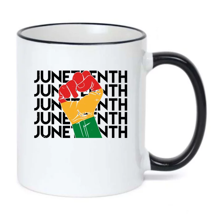 Juneteenth Fist Black Pride Black Color Changing Mug