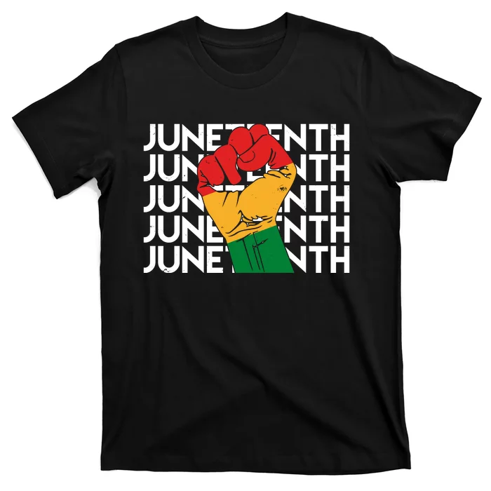 Juneteenth Fist Black Pride T-Shirt