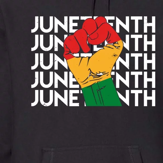 Juneteenth Fist Black Pride Premium Hoodie