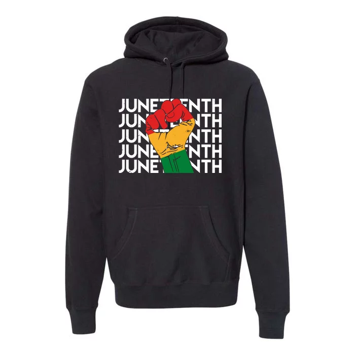 Juneteenth Fist Black Pride Premium Hoodie