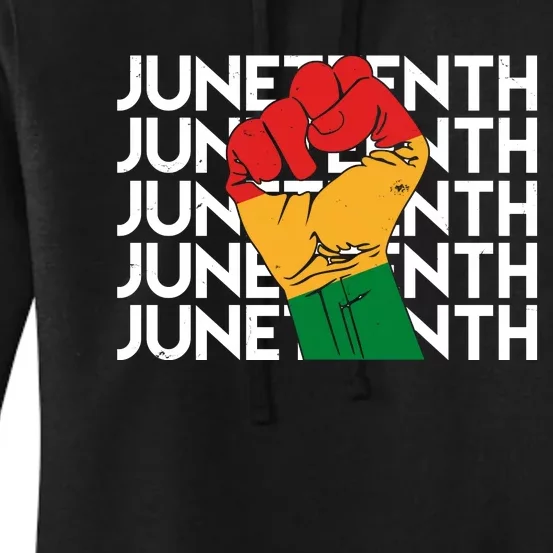 Juneteenth Fist Black Pride Women's Pullover Hoodie