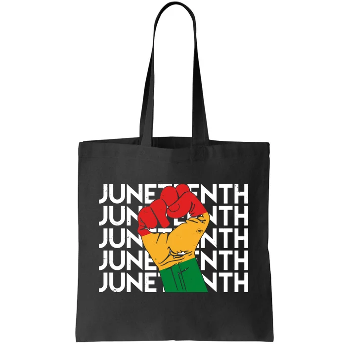 Juneteenth Fist Black Pride Tote Bag