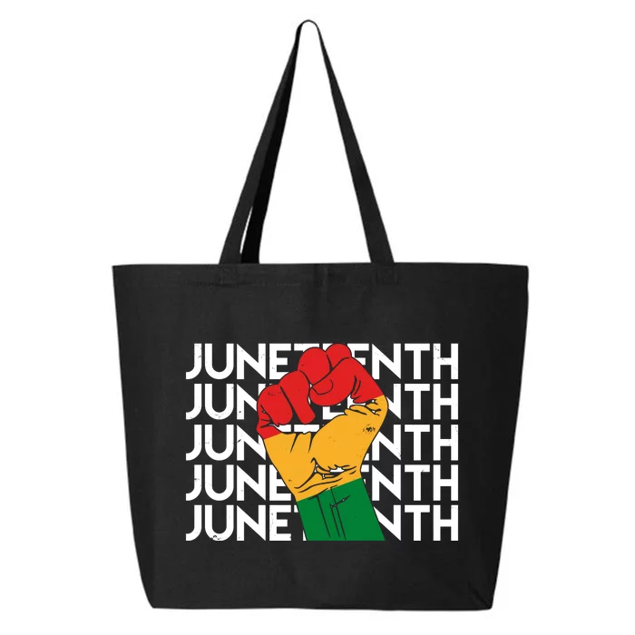 Juneteenth Fist Black Pride 25L Jumbo Tote