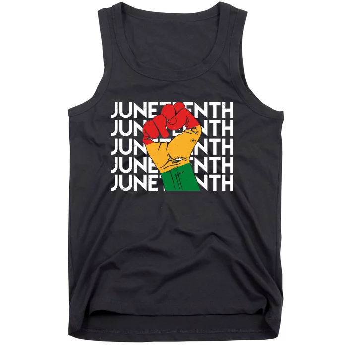 Juneteenth Fist Black Pride Tank Top