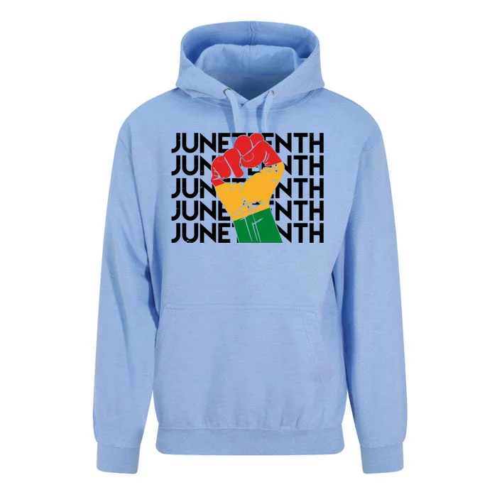 Juneteenth Fist Black Pride Unisex Surf Hoodie