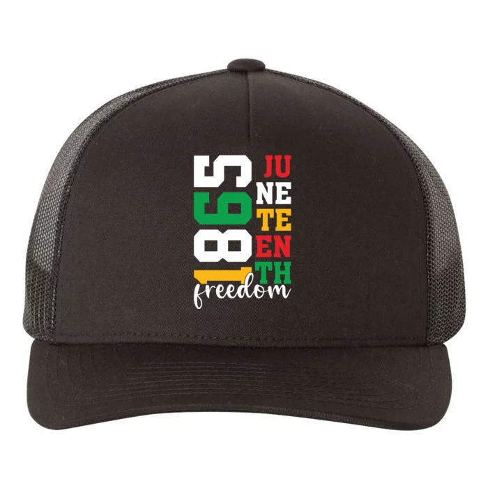 Juneteenth Freedom Celebration Graphic Yupoong Adult 5-Panel Trucker Hat