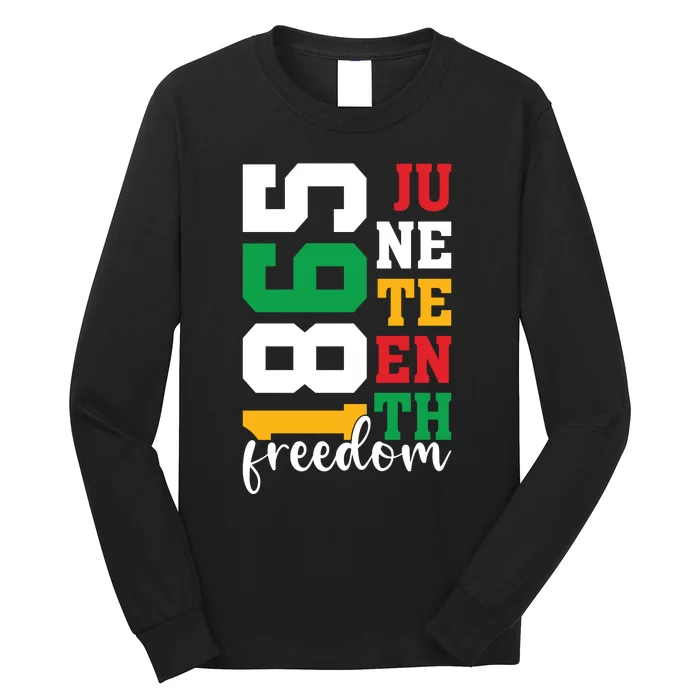 Juneteenth Freedom Celebration Graphic Long Sleeve Shirt