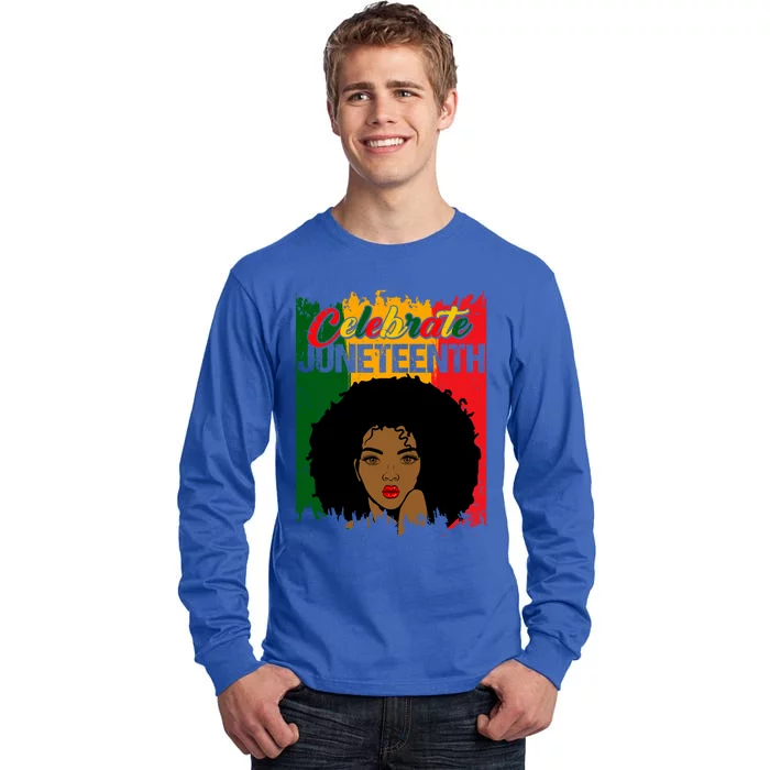 Juneteenth Freedom Celebrate Melanin African American Great Gift Tall Long Sleeve T-Shirt