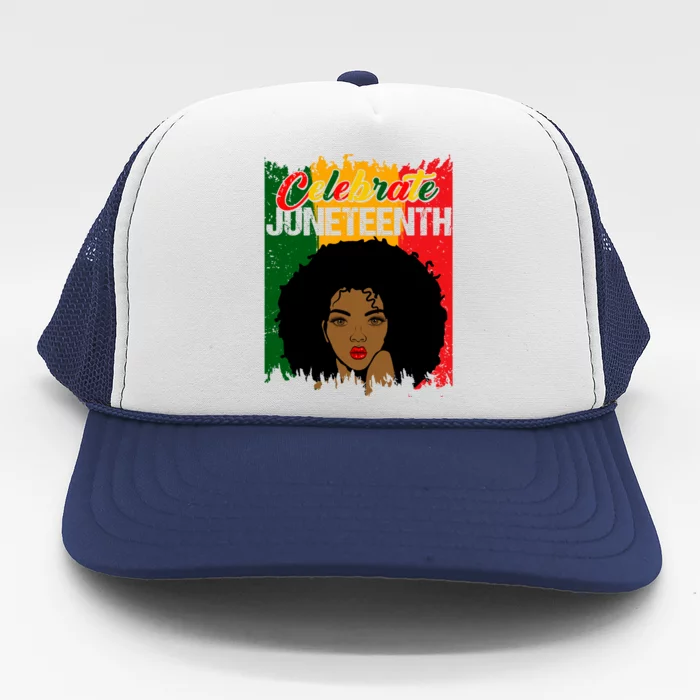 Juneteenth Freedom Celebrate Melanin African American Great Gift Trucker Hat