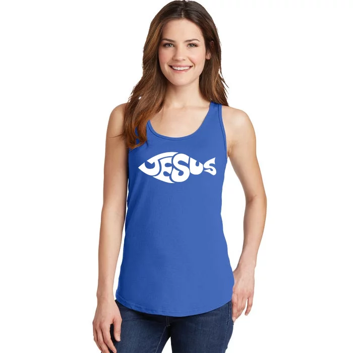 Jesus Fish Christian Ladies Essential Tank