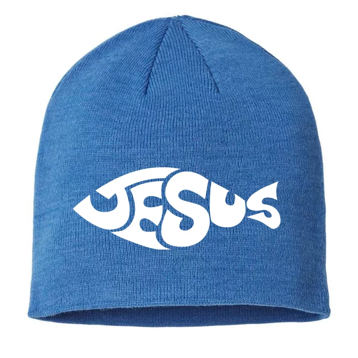 Jesus Fish Christian 8 1/2in Sustainable Knit Beanie