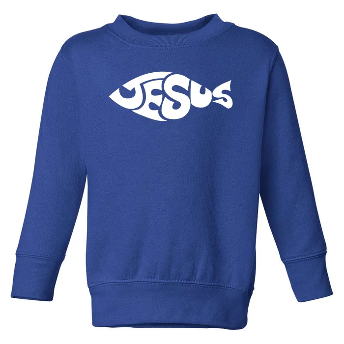 Jesus Fish Christian Toddler Sweatshirt