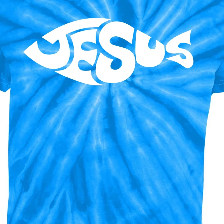 Jesus Fish Christian Kids Tie-Dye T-Shirt