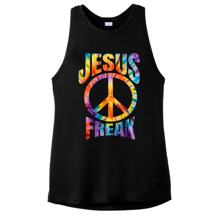 Jesus Freak Christian Retro Lettering Ladies Tri-Blend Wicking Tank