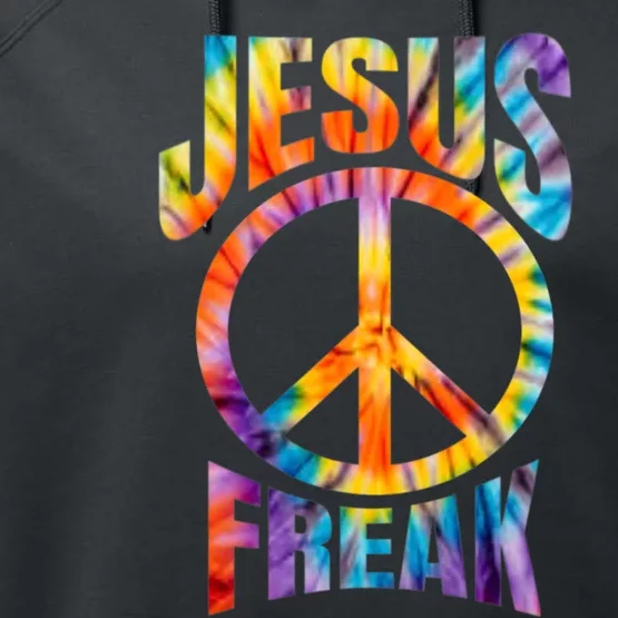 Jesus Freak Christian Retro Lettering Performance Fleece Hoodie