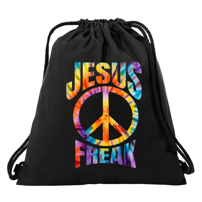 Jesus Freak Christian Retro Lettering Drawstring Bag