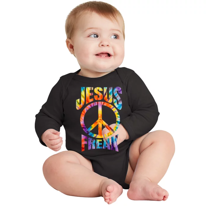 Jesus Freak Christian Retro Lettering Baby Long Sleeve Bodysuit