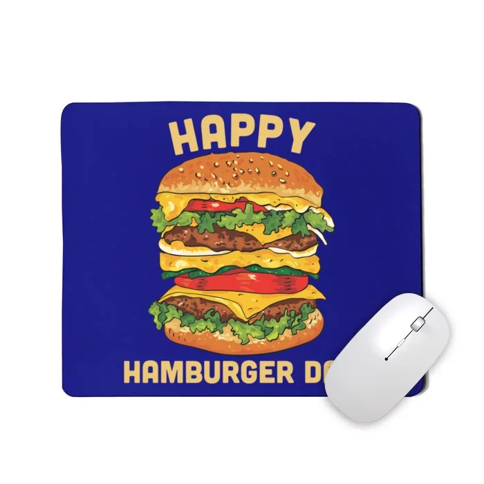 Junk Food Cheeseburger Hamburger Day Burger Fries Gift Mousepad