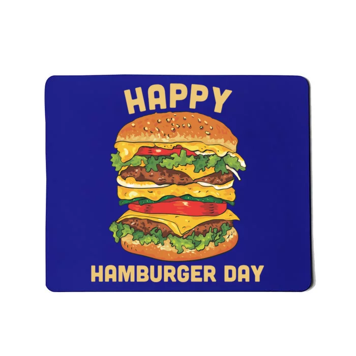 Junk Food Cheeseburger Hamburger Day Burger Fries Gift Mousepad