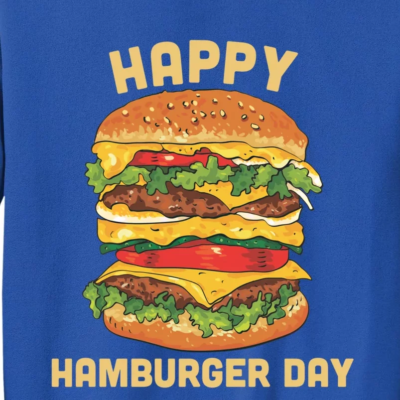 Junk Food Cheeseburger Hamburger Day Burger Fries Gift Tall Sweatshirt