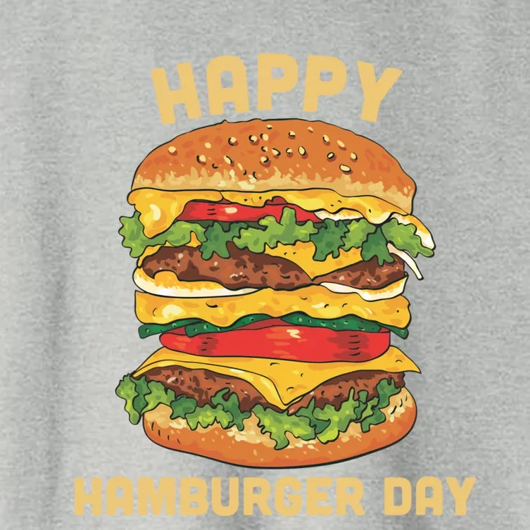 Junk Food Cheeseburger Hamburger Day Burger Fries Gift Women's Crop Top Tee