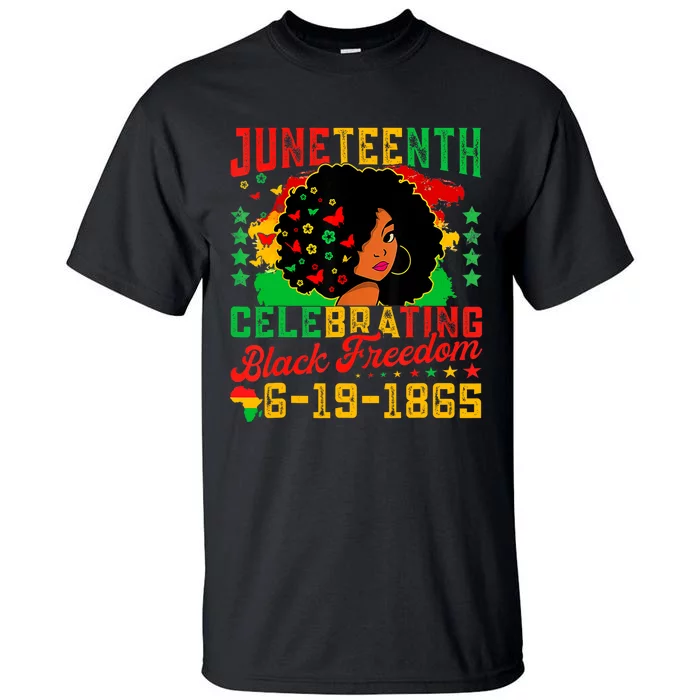 Juneteenth Flag Celebrating Black Freedom Juneteenth 1865 Tall T-Shirt