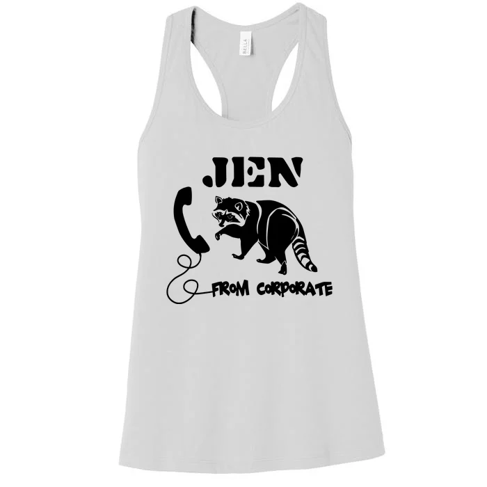 Jen From Corporate Women's Racerback Tank