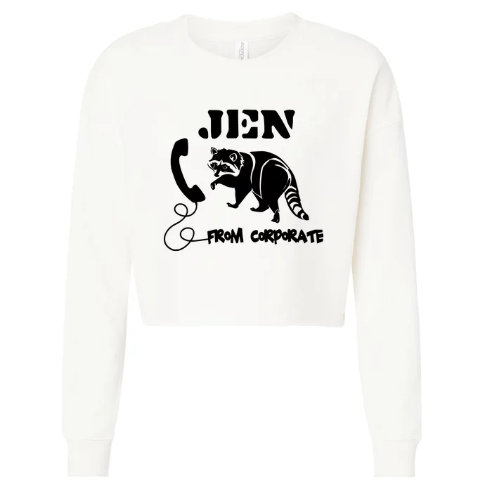 Jen From Corporate Cropped Pullover Crew