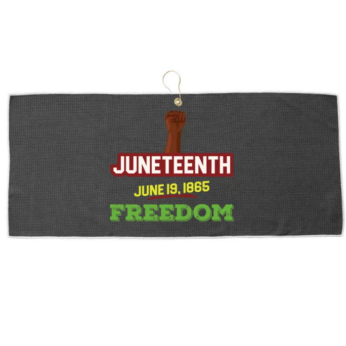 Juneteenth Freedom Celebration Graphic Large Microfiber Waffle Golf Towel