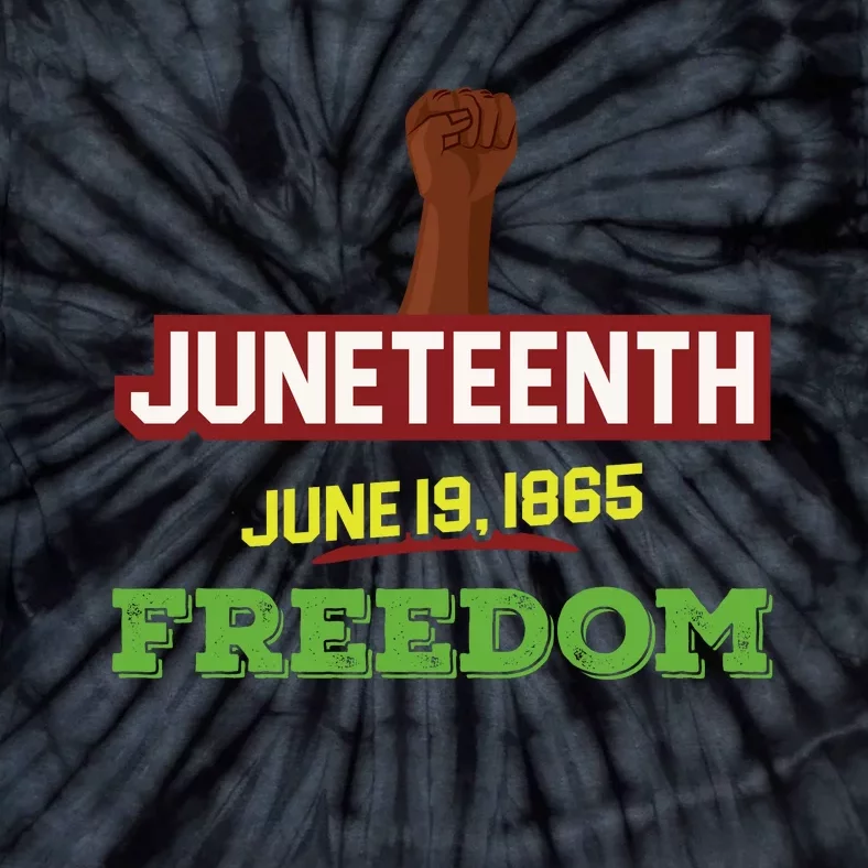 Juneteenth Freedom Celebration Graphic Tie-Dye T-Shirt