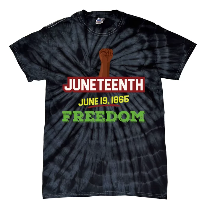 Juneteenth Freedom Celebration Graphic Tie-Dye T-Shirt