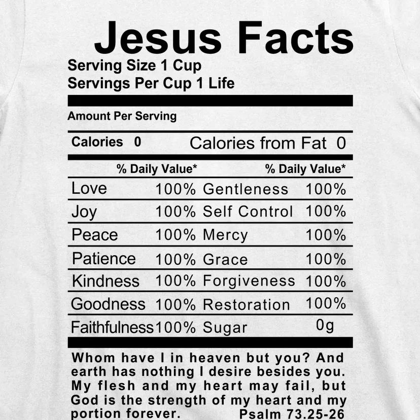 Jesus Facts Cool Christian Gift For Christians T-Shirt